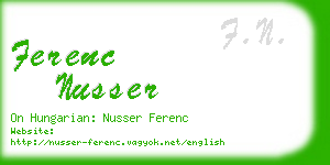 ferenc nusser business card